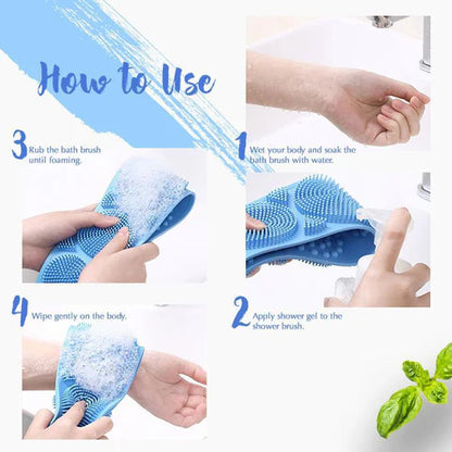 Magic Silicone Bath Brush Back Belt