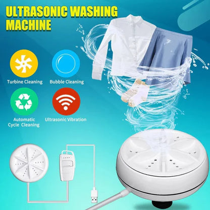 2 in 1 Portable Mini Ultrasonic Washing Machine